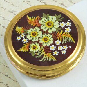 Tailor Vintage Gold Floral Compact